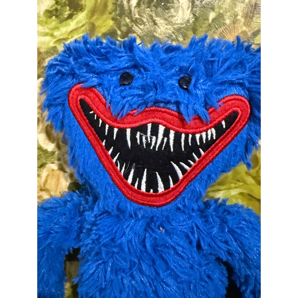 Poppy Playtime Huggy Wuggy Blue Shaggy Plush Horror Game Toy 15.5 Inch